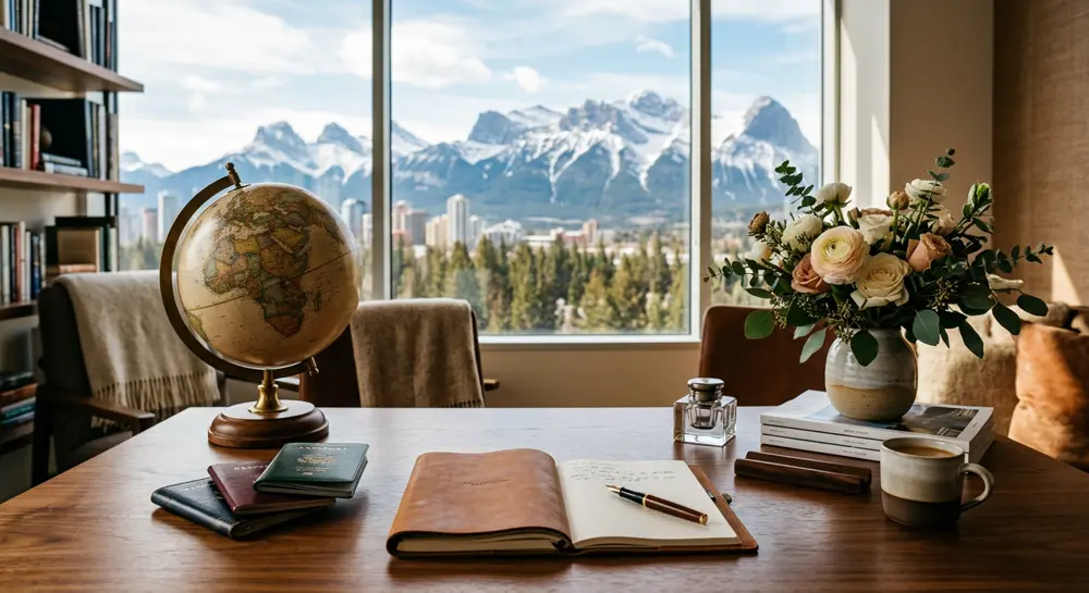 Travel planning desk
